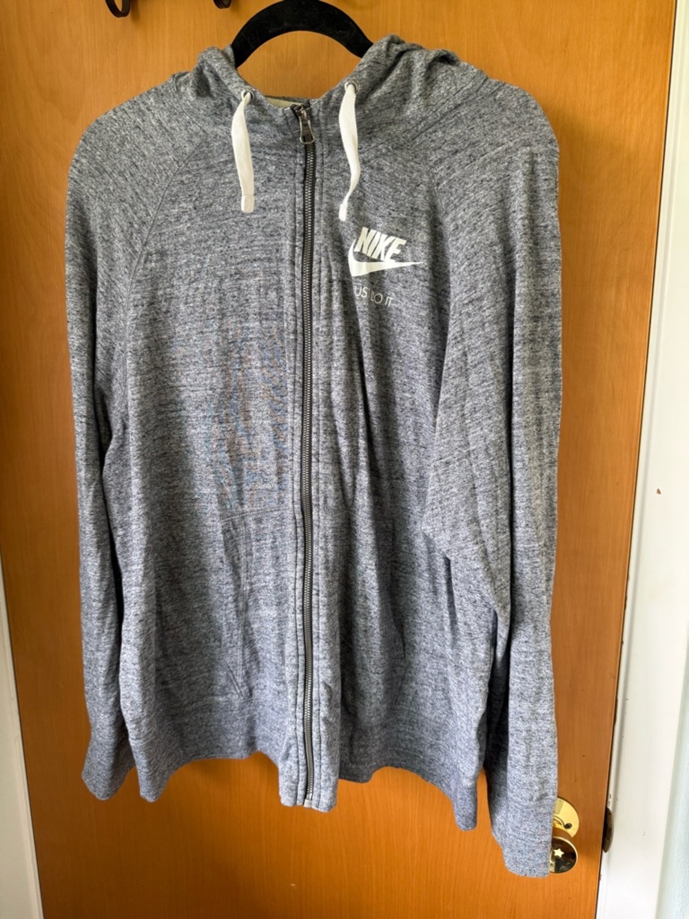 Nike Women’s Vintage Gray Full‑Zip Hoodie Sweatshirt Size 2X